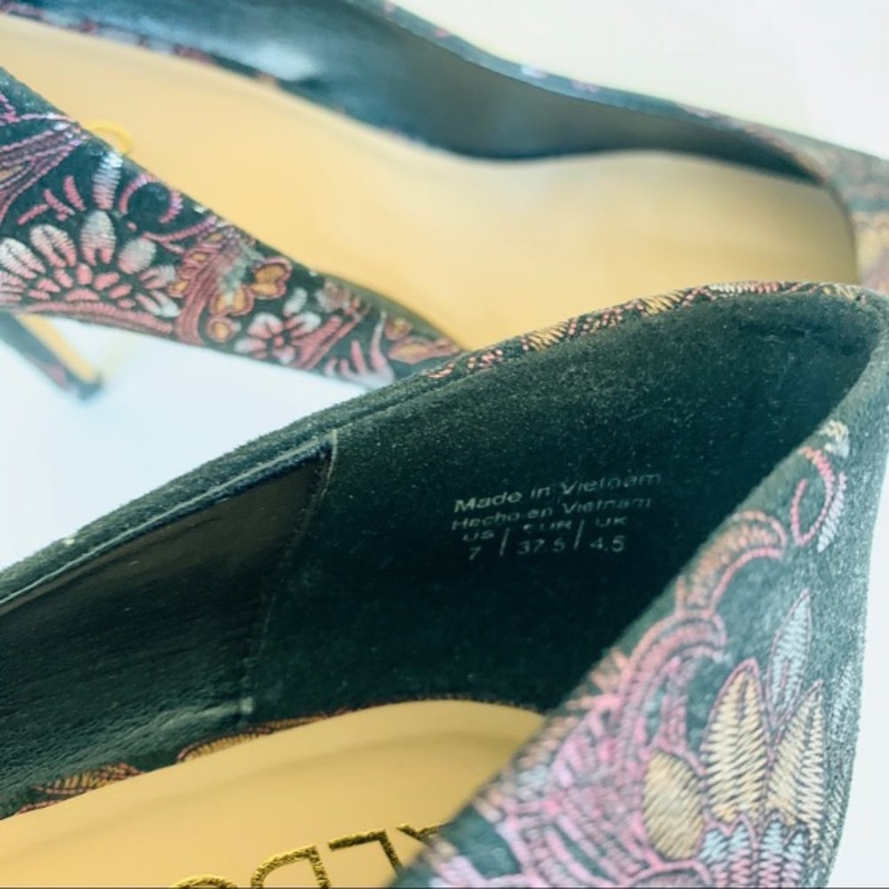 Aldo Uloaviel Pointed Toe Floral Print Heels -7(37.5) - Picture 10 of 10